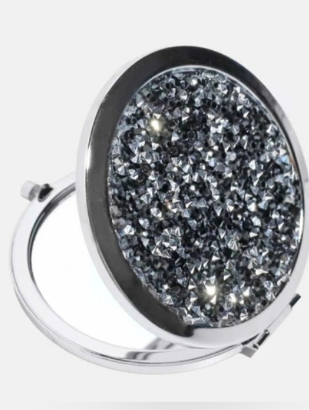 Compact Mirror Glitter Design (Silver /Silver Glitter 🩶) Or (Black/Silver 🖤) - Picture 5 of 6